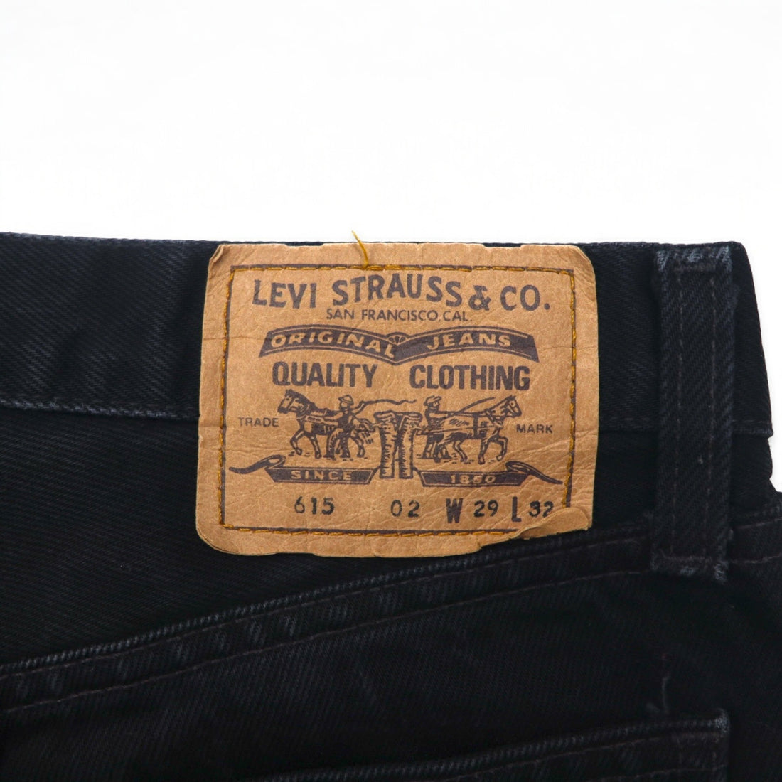 Levi's Euro Levi's 615 Black Denim Pants Medium Zipper Fly 615-0285