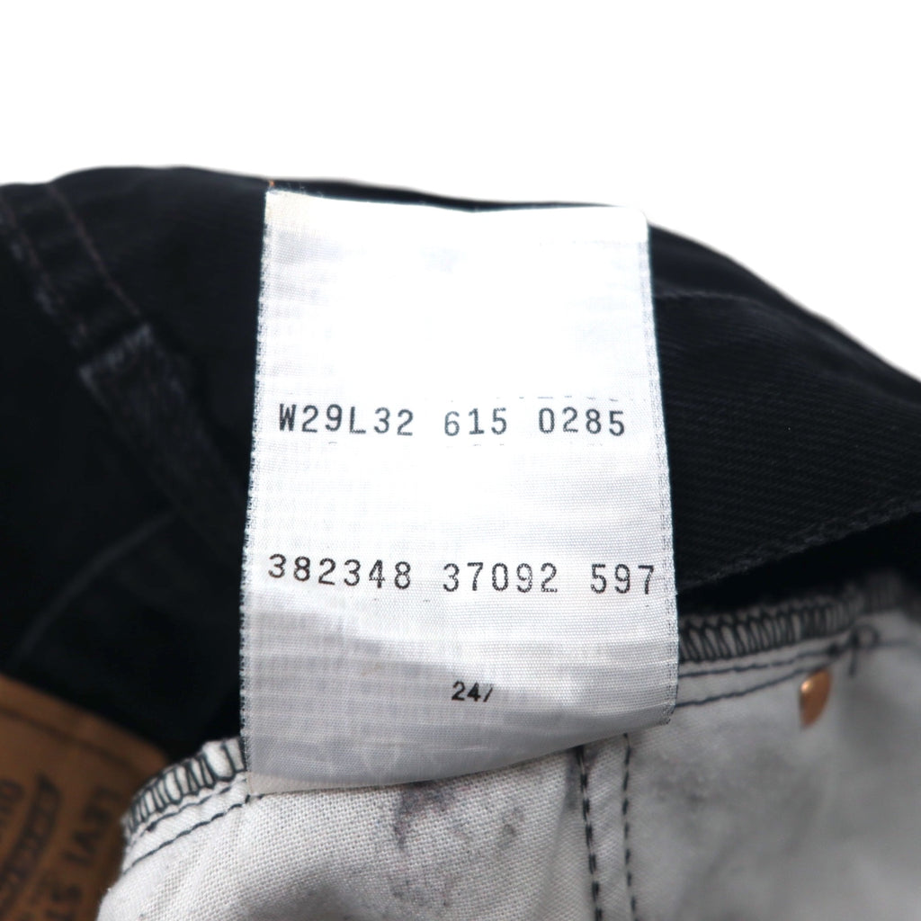 Levi's Euro Levi's 615 Black Denim Pants Medium Zipper Fly 615-0285
