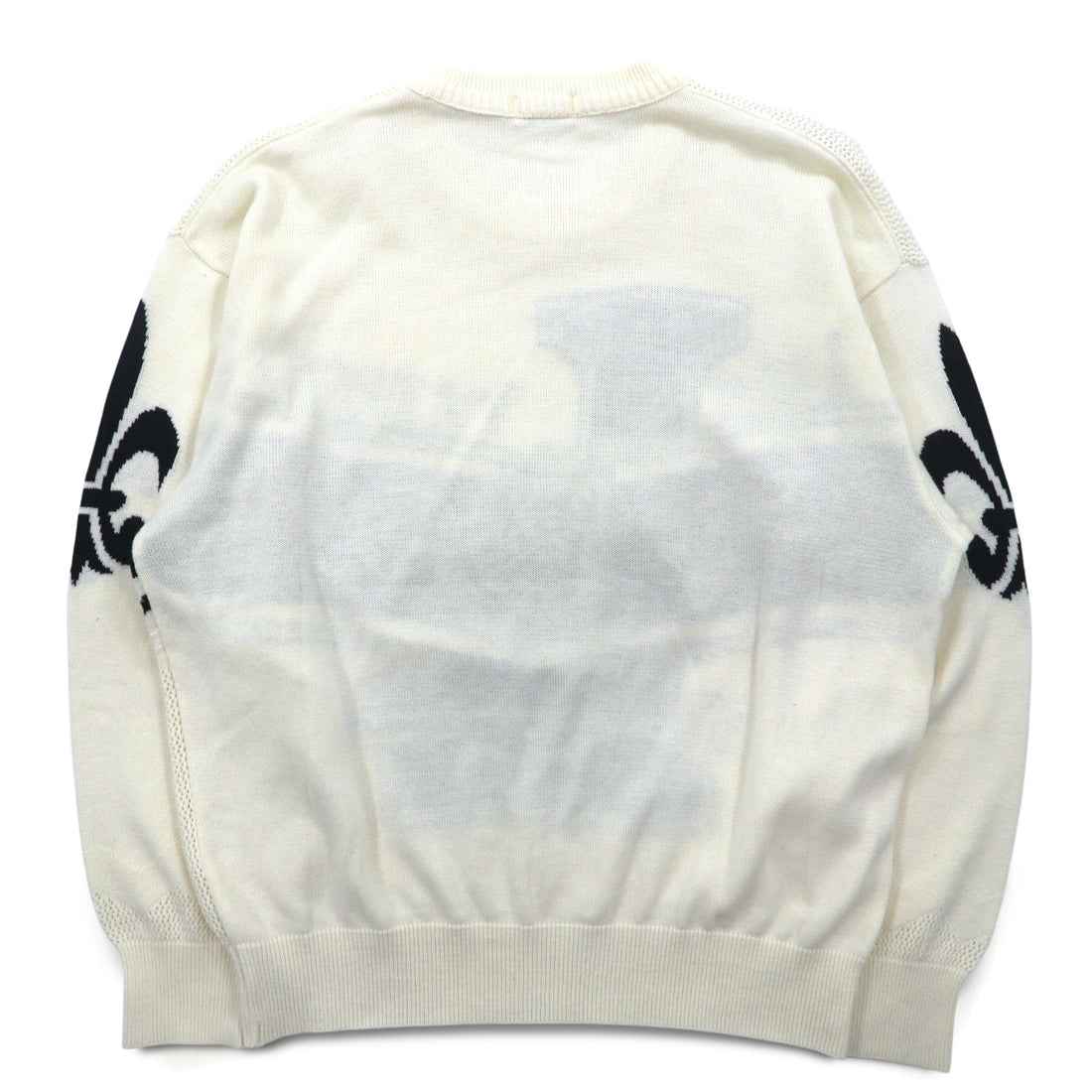 Vintage 90s Japan Made Street Sweater LESHURON SPORTS UOMO Embroidered Knit Sweater XL White