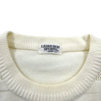 Vintage 90s Japan Made Street Sweater LESHURON SPORTS UOMO Embroidered Knit Sweater XL White