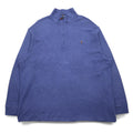POLO RALPH LAUREN Half-Zip Sweatshirt 2XL Blue ESTATE RIB Small Pony Embroidery