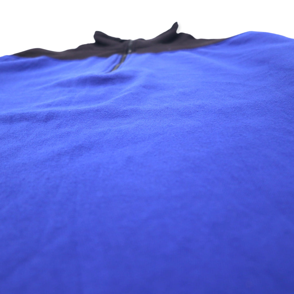 JC PENNEY 90s USA Olympics Half Zip Sweatshirt XL Blue Bicolor Cotton Polyester Fleece Lined Big Size