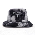 PRADA Padded Re-Nylon Bucket Hat L, Quilted, Grey, Print, 2HC252