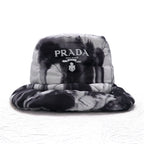 PRADA Padded Re-Nylon Bucket Hat L, Quilted, Grey, Print, 2HC252