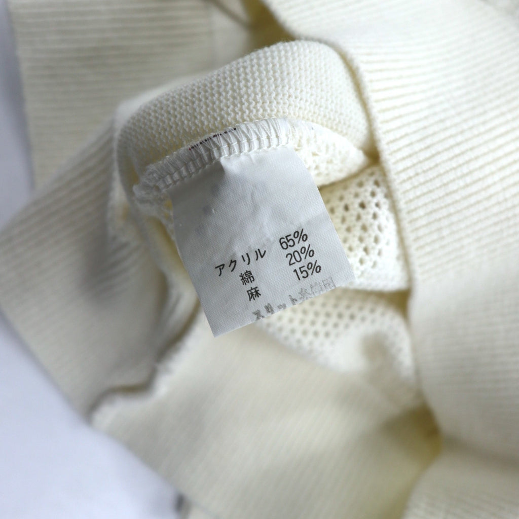 Vintage 90s Japan Made Street Sweater LESHURON SPORTS UOMO Embroidered Knit Sweater XL White