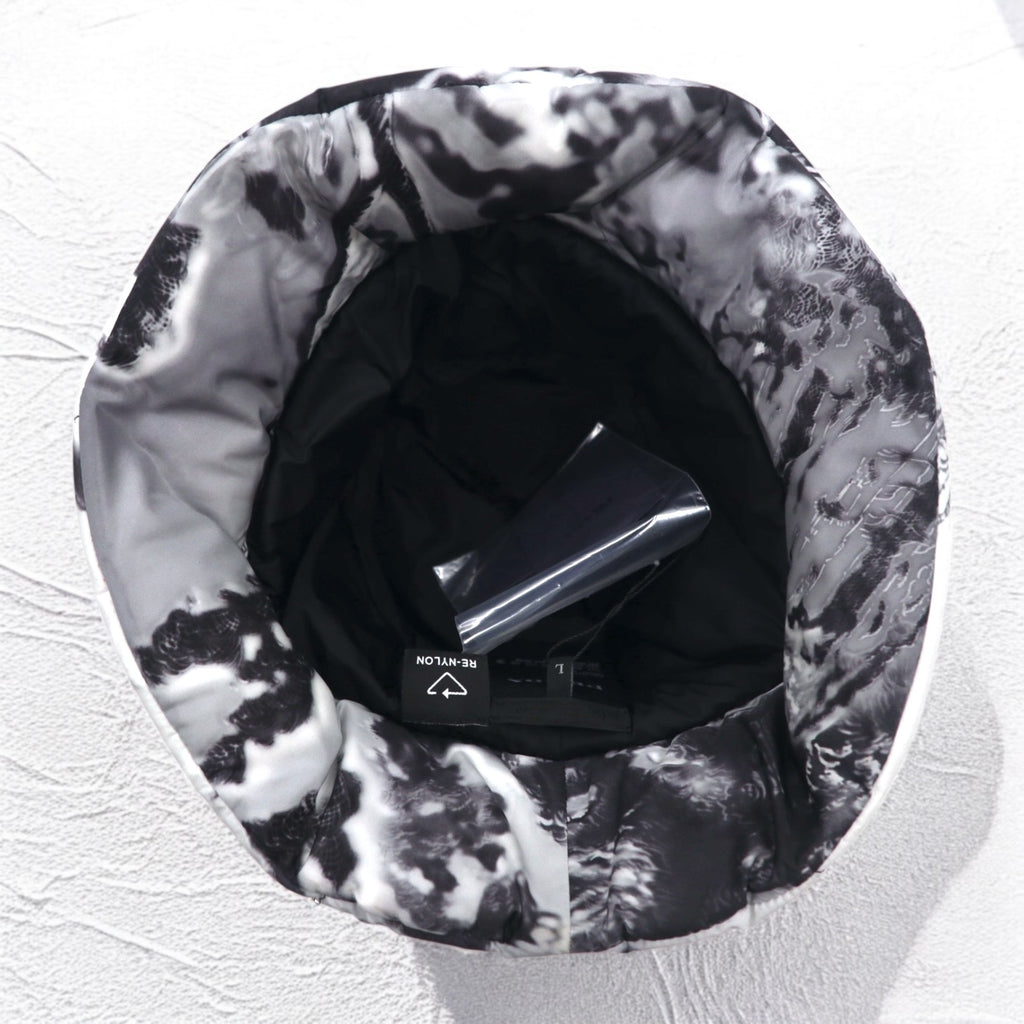 PRADA Padded Re-Nylon Bucket Hat L, Quilted, Grey, Print, 2HC252