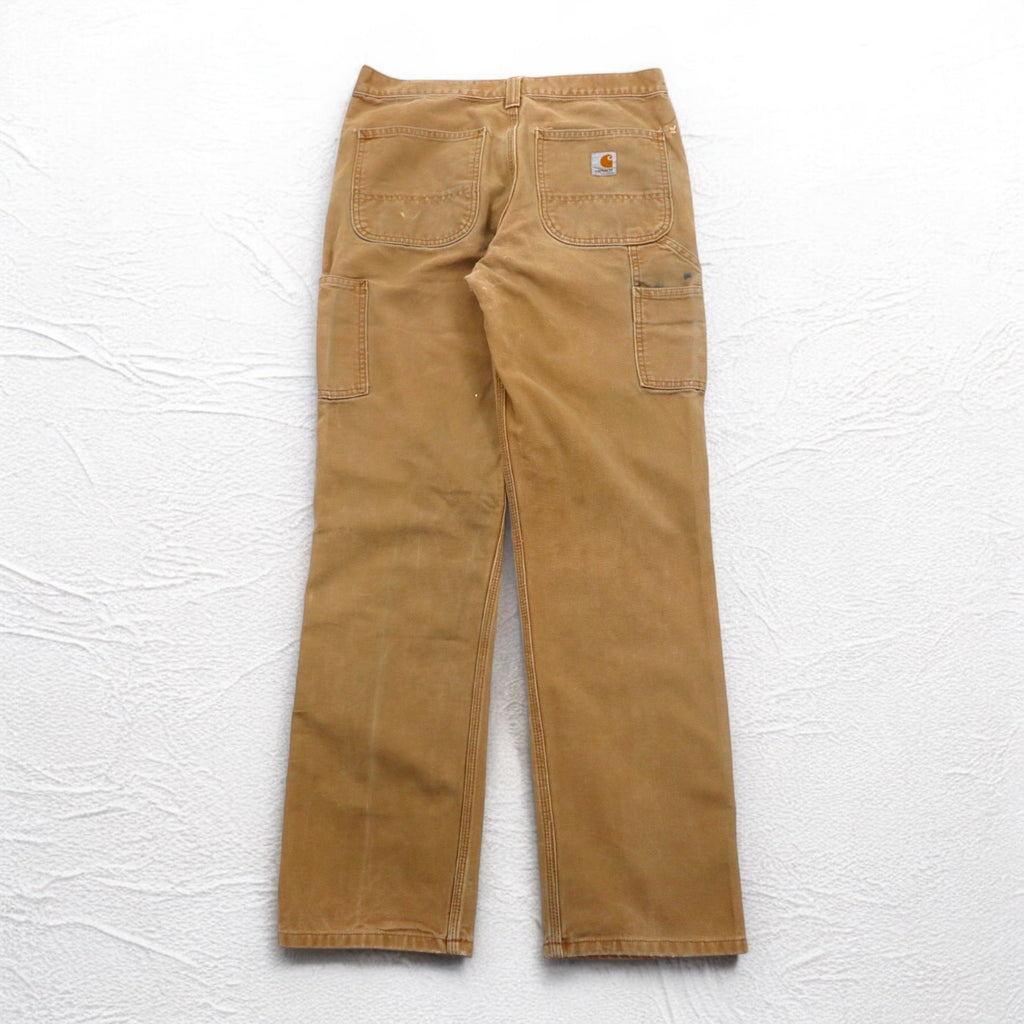 Carhartt Duck Work Pants, Medium, Beige, Cotton, Made in Nicaragua