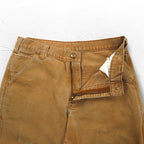 Carhartt Duck Work Pants, Medium, Beige, Cotton, Made in Nicaragua