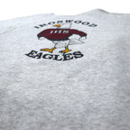 Hanes USA製 90年代 ACTIVEWEAR フットボール プリント スウェット XL グレー コットン IRON WOOD EAGLES