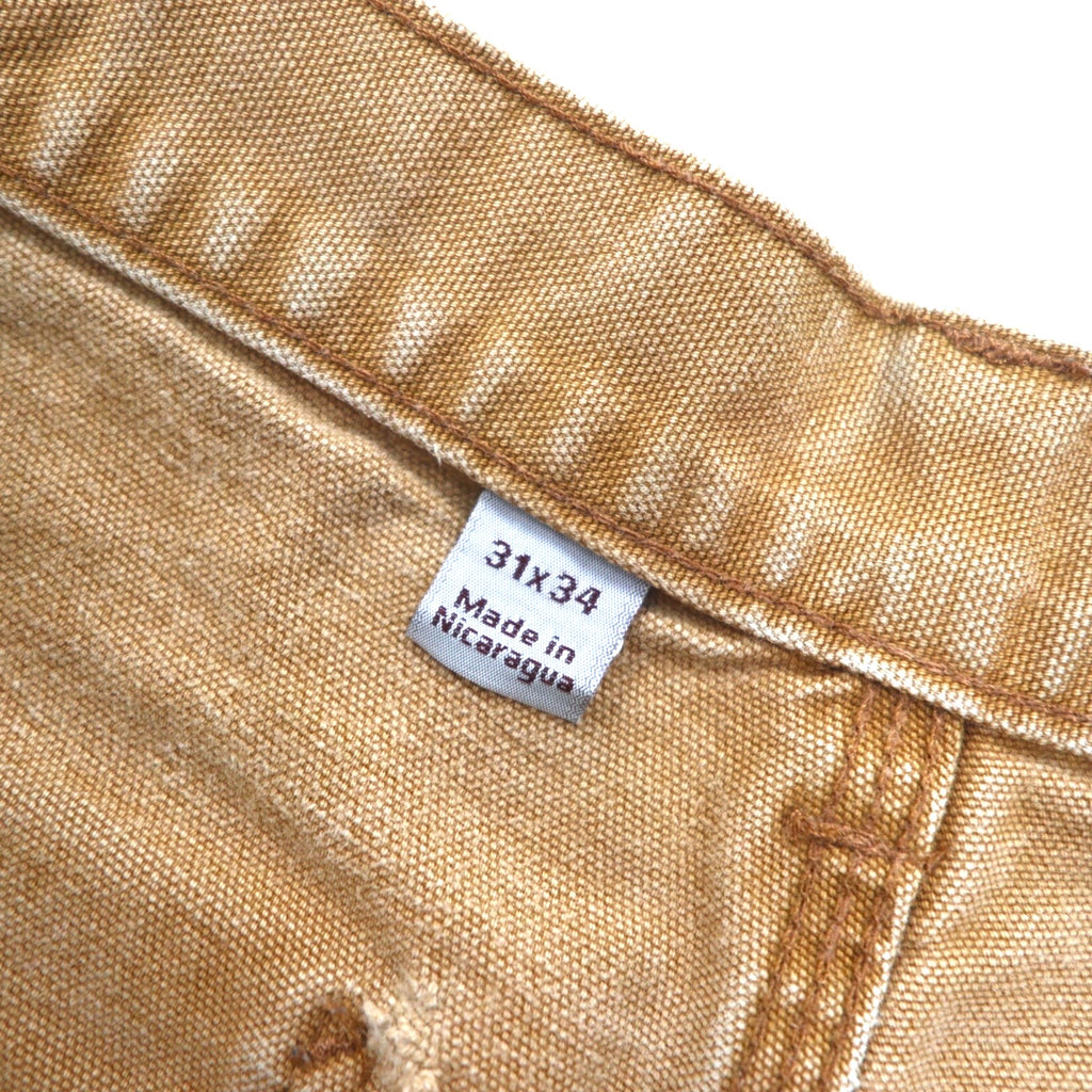 Carhartt Duck Work Pants, Medium, Beige, Cotton, Made in Nicaragua