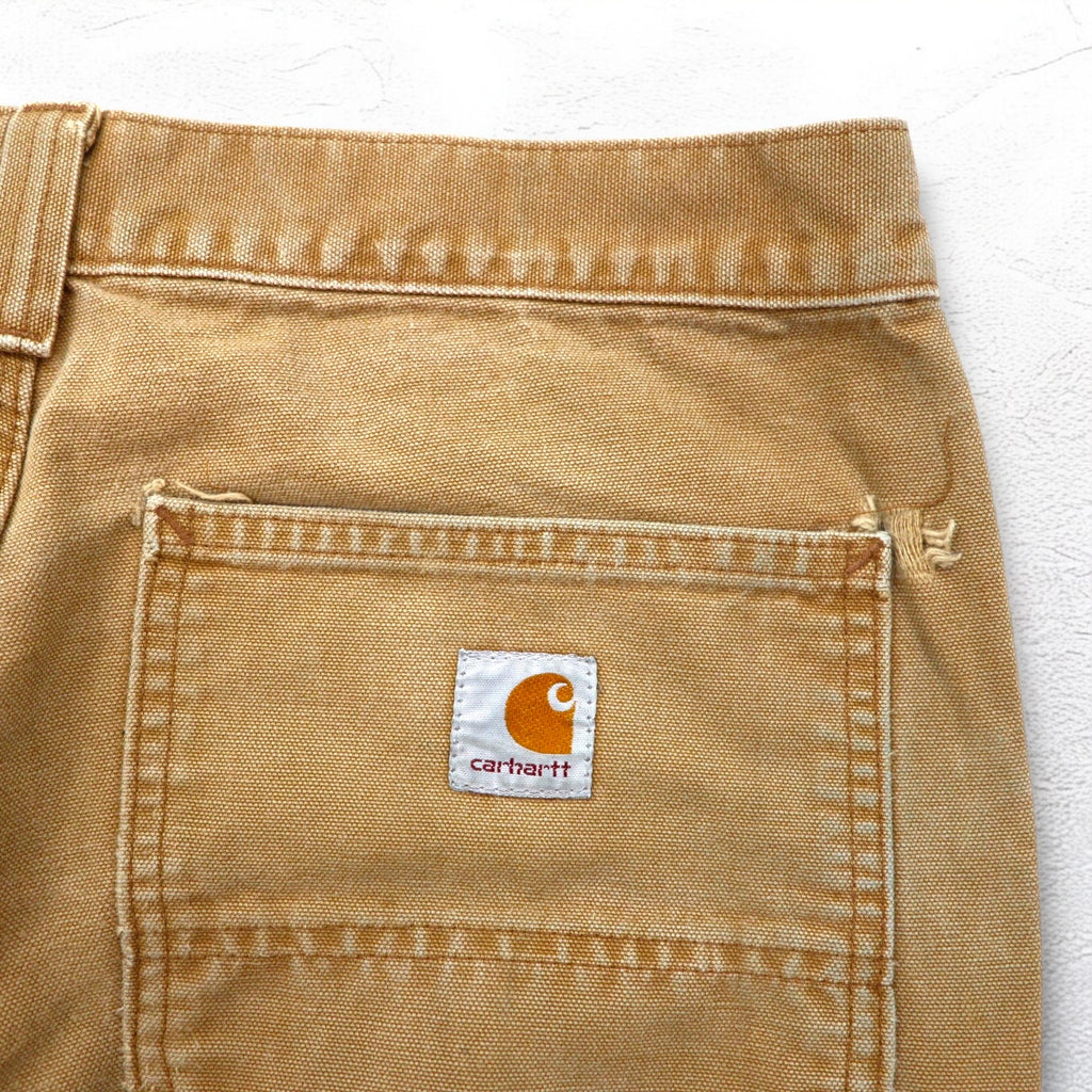Carhartt Duck Work Pants, Medium, Beige, Cotton, Made in Nicaragua