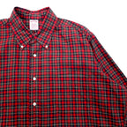 Brooks Brothers USA Tartan Check Button Down Shirt, XL, Red, Cotton