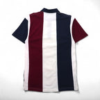 FRED PERRY Polo Shirt, Size M, Multicolor Striped Cotton, Pique, with Embroidered Logo