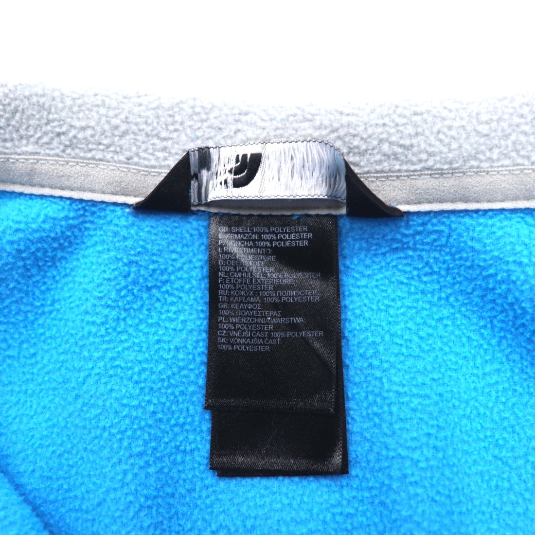 THE NORTH FACE Half Zip Fleece Jacket M Blue Polyester Embroidered Logo International Standard