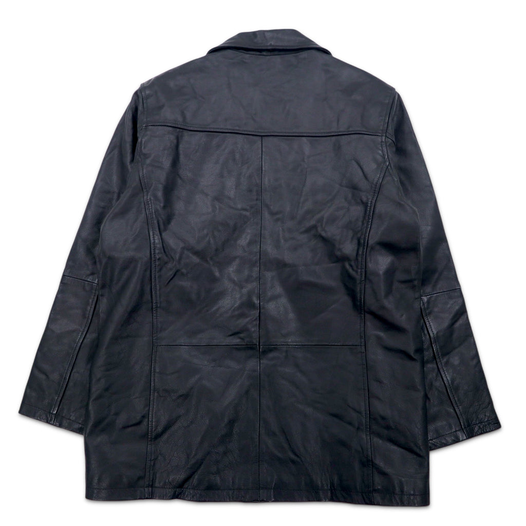KCERO COMFORT 90s Leather Jacket Car Coat M Black Leather