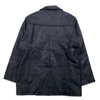 KCERO COMFORT 90s Leather Jacket Car Coat M Black Leather