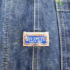 BIG SMITH 60's USA made denim overalls XL indigo blue donut buttons