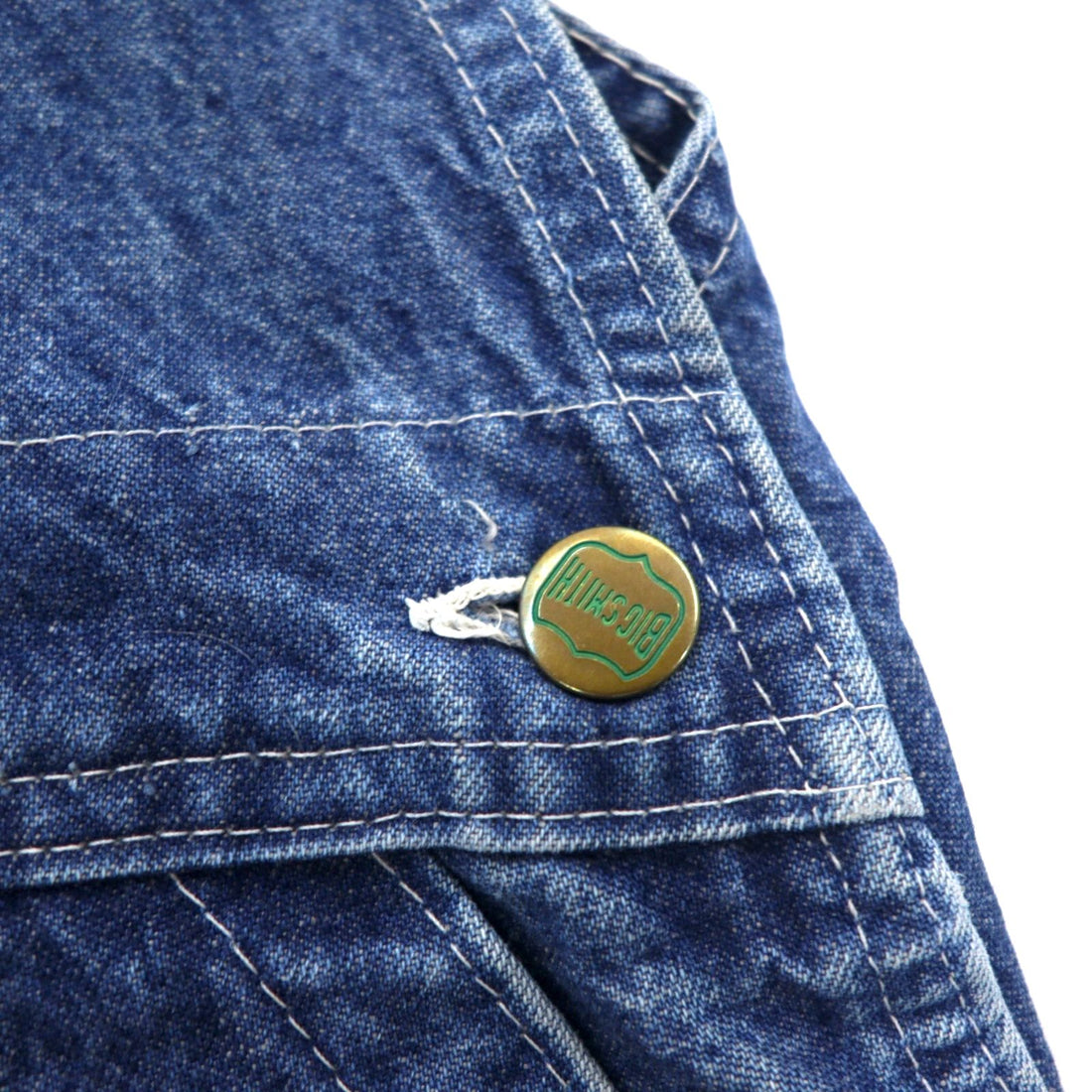 BIG SMITH 60's USA made denim overalls XL indigo blue donut buttons
