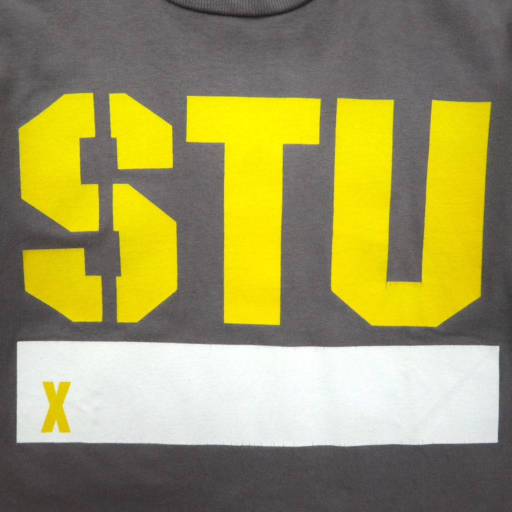 Stussy 90s USA Made Old Stussy Single Stitch T-Shirt, Size Small, Gray Cotton, Double-Sided Print
