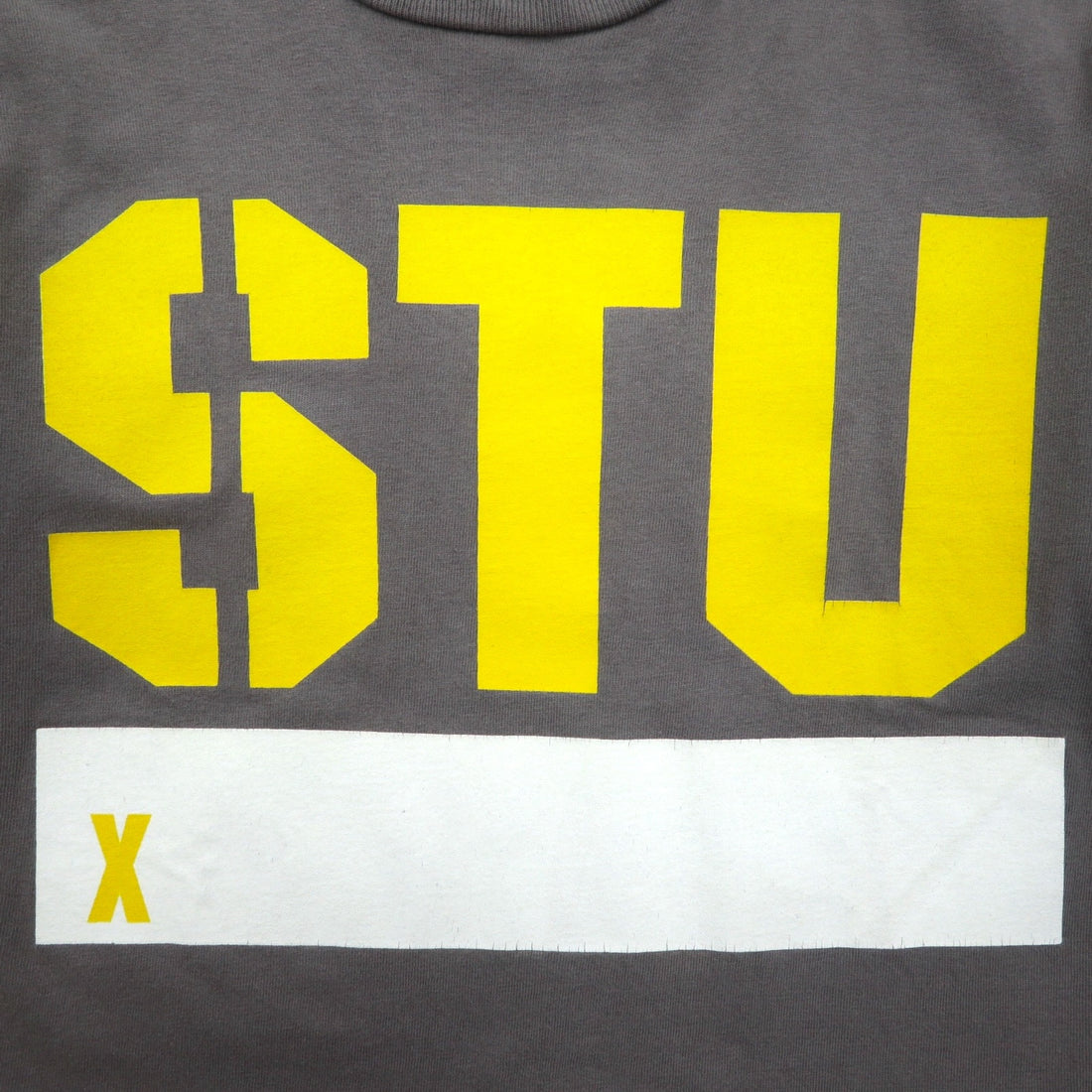 Stussy 90s USA Made Old Stussy Single Stitch T-Shirt, Size Small, Gray Cotton, Double-Sided Print