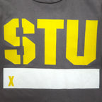 Stussy 90s USA Made Old Stussy Single Stitch T-Shirt, Size Small, Gray Cotton, Double-Sided Print