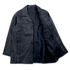 KCERO COMFORT 90s Leather Jacket Car Coat M Black Leather