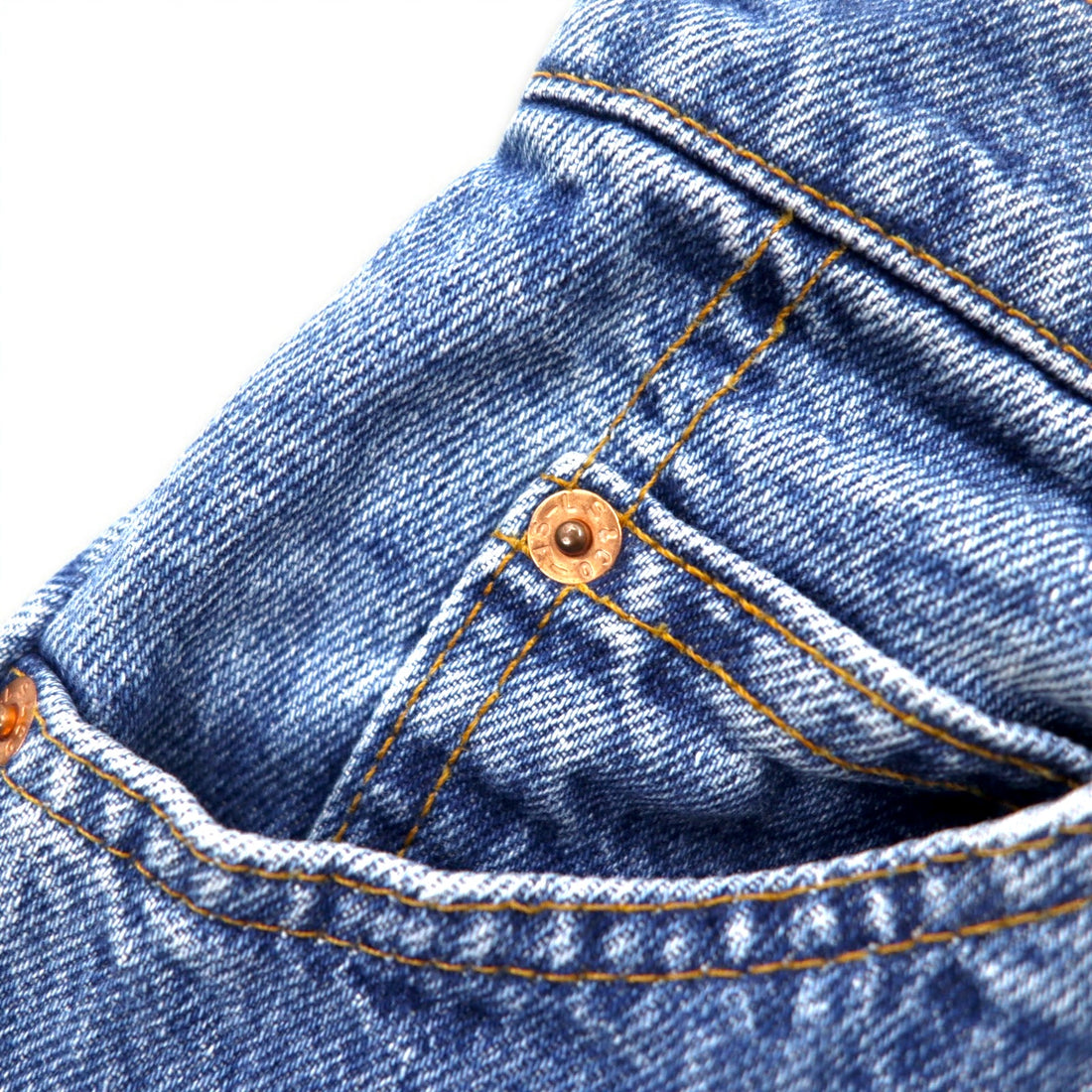 Levi's 90s USA made orange tab loose fit tapered denim pants L indigo blue LOOSE FIT STRAIGHT LEG 15961 0766