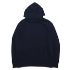 VAN SPORTS Pullover Hoodie M Navy Cotton Logo Print
