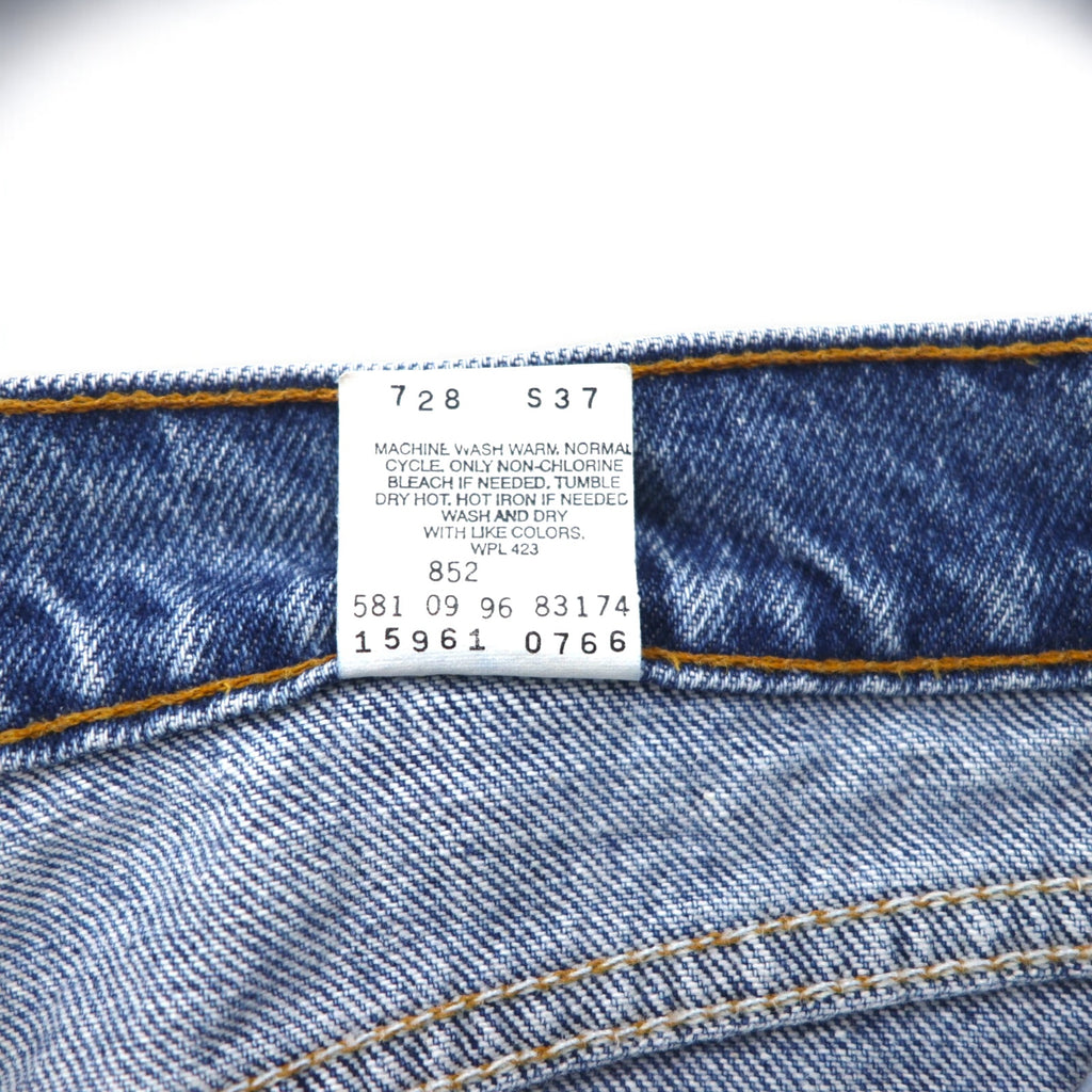 Levi's 90s USA made orange tab loose fit tapered denim pants L indigo blue LOOSE FIT STRAIGHT LEG 15961 0766