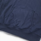 VAN SPORTS Pullover Hoodie M Navy Cotton Logo Print