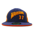 Made in USA NEW ERA Baseball Cap 59.6cm Navy Orange NBA WARRIORS 37 VAN EXEL