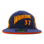 Made in USA NEW ERA Baseball Cap 59.6cm Navy Orange NBA WARRIORS 37 VAN EXEL