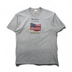90年代 USA製 WALT DISNEY ディズニー ミッキーマウス キャラクター Tシャツ L グレー コットン 星条旗