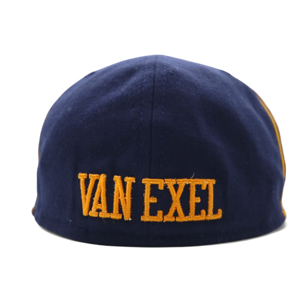 Made in USA NEW ERA Baseball Cap 59.6cm Navy Orange NBA WARRIORS 37 VAN EXEL