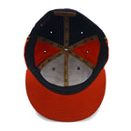 Made in USA NEW ERA Baseball Cap 59.6cm Navy Orange NBA WARRIORS 37 VAN EXEL
