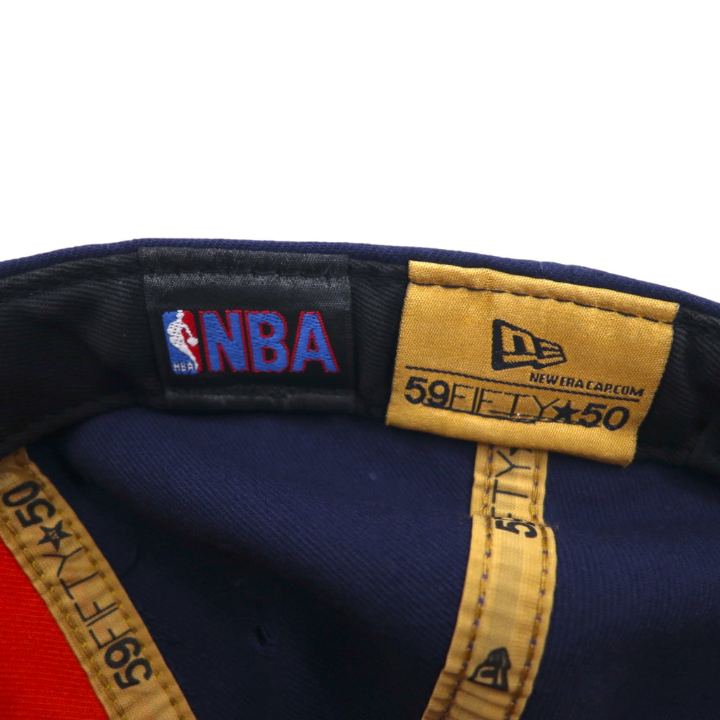 Made in USA NEW ERA Baseball Cap 59.6cm Navy Orange NBA WARRIORS 37 VAN EXEL
