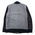 COMMONWARE AMERICAN RAG CIE &amp; MAGINE Sleeve Sheep Leather Stadium Jacket 46 Gray Wool Sheep Leather 1344-604MAG