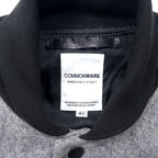 COMMONWARE AMERICAN RAG CIE &amp; MAGINE Sleeve Sheep Leather Stadium Jacket 46 Gray Wool Sheep Leather 1344-604MAG