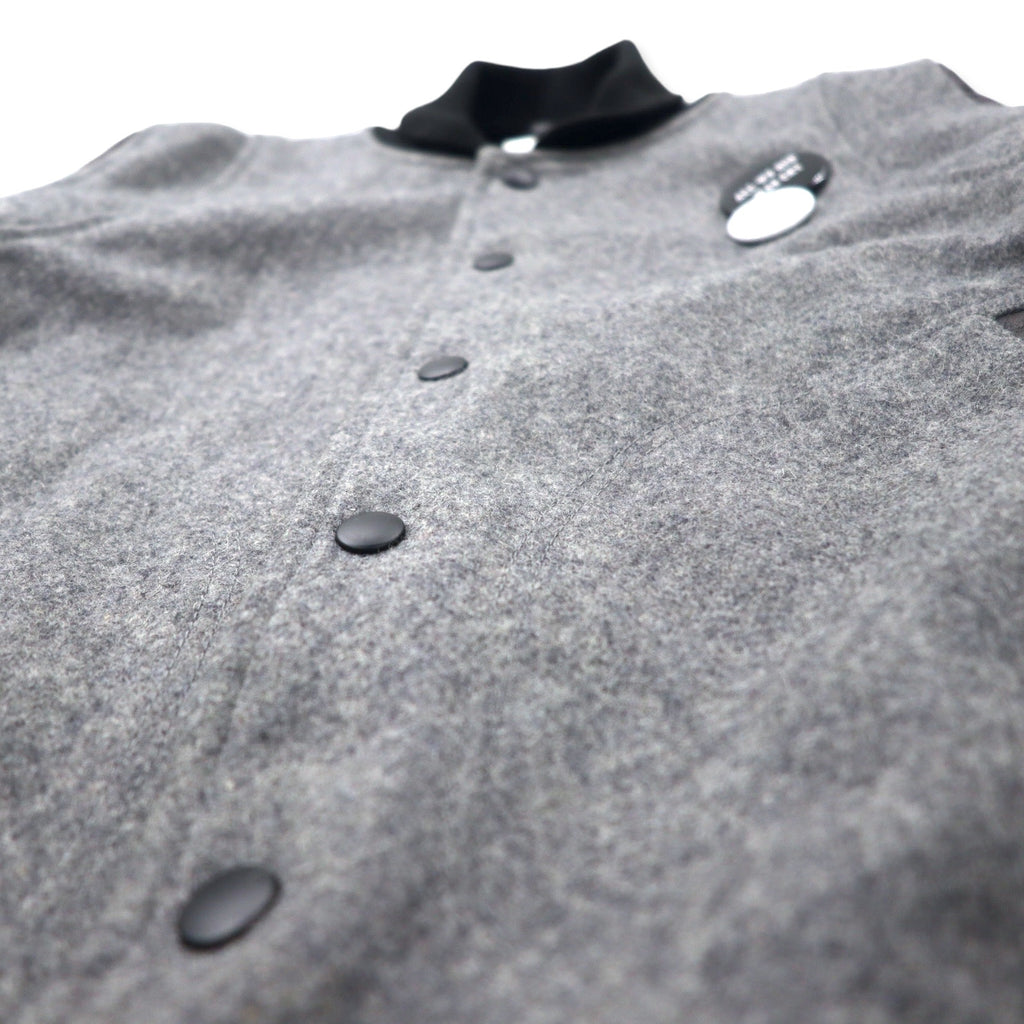 COMMONWARE AMERICAN RAG CIE &amp; MAGINE Sleeve Sheep Leather Stadium Jacket 46 Gray Wool Sheep Leather 1344-604MAG
