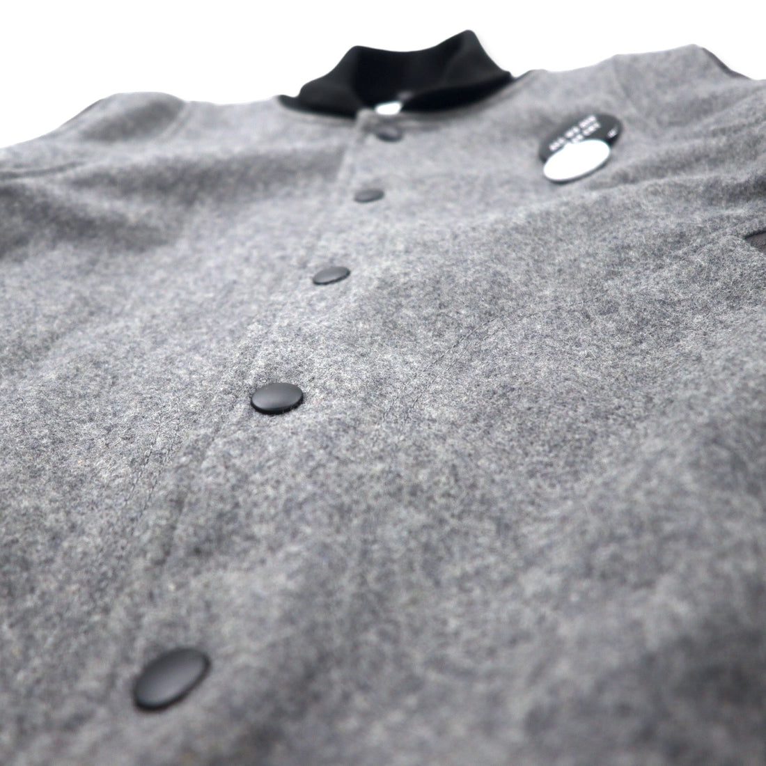 COMMONWARE AMERICAN RAG CIE &amp; MAGINE Sleeve Sheep Leather Stadium Jacket 46 Gray Wool Sheep Leather 1344-604MAG