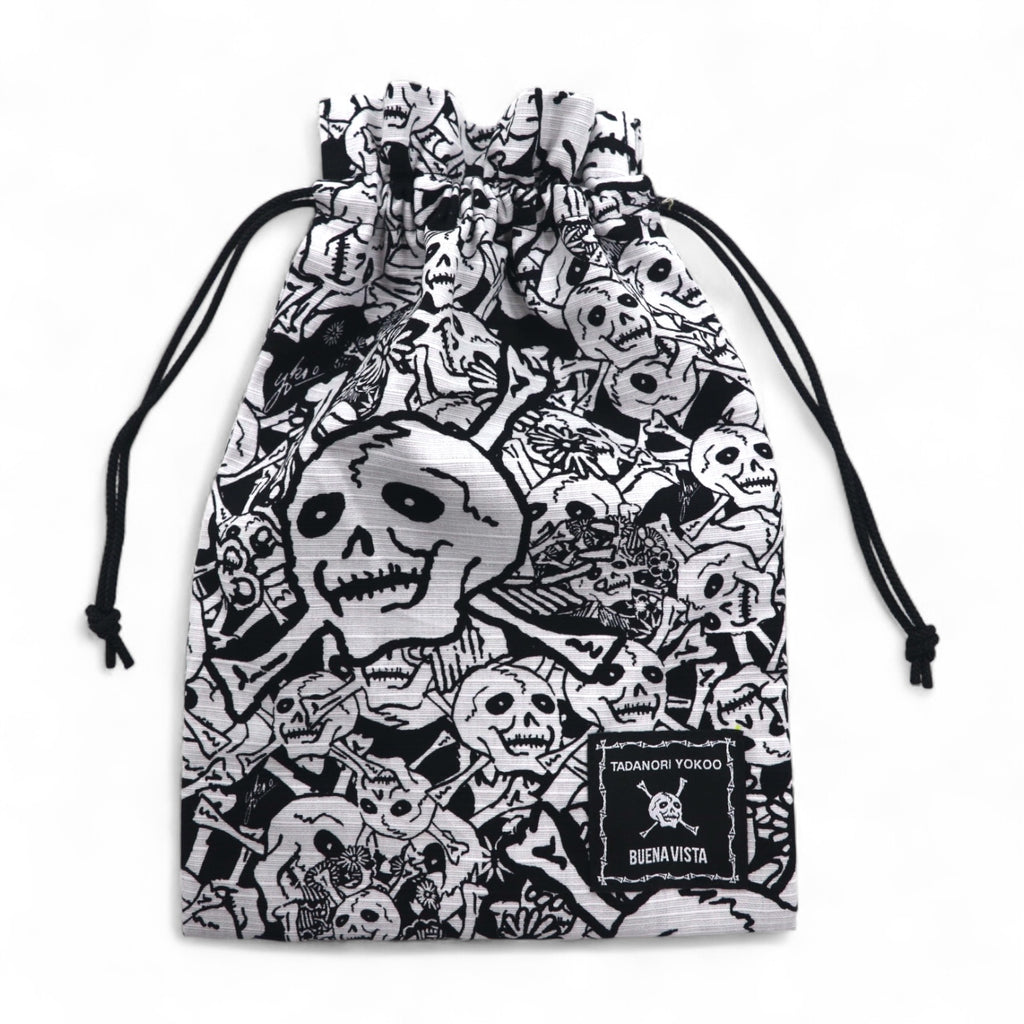 Tadanori Yokoo x Buena Vista "Zatsuto Dokuro" Pouch/Sacoche Shoulder Bag, White, All-Over Print, Made in Japan