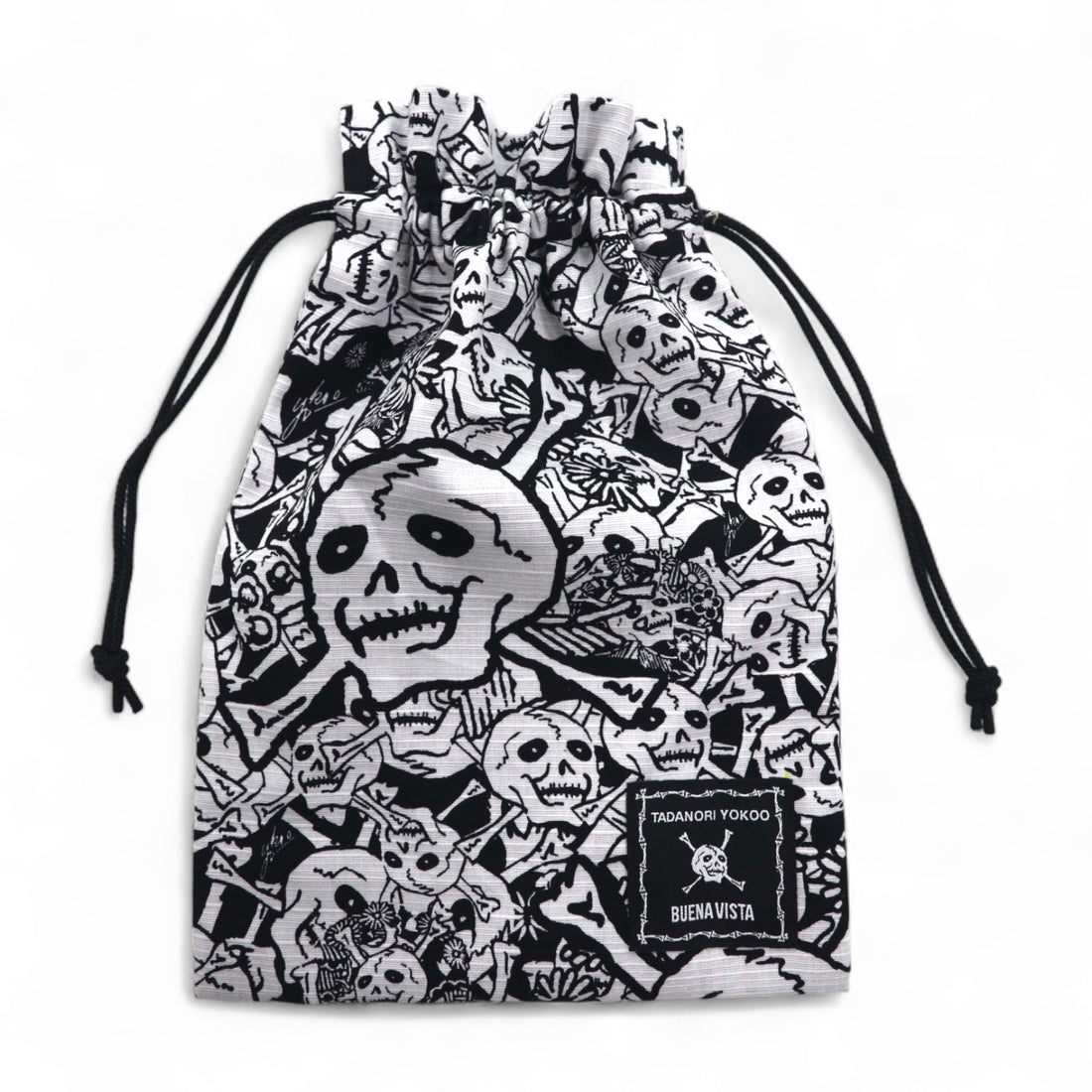 Tadanori Yokoo x Buena Vista "Zatsuto Dokuro" Pouch/Sacoche Shoulder Bag, White, All-Over Print, Made in Japan