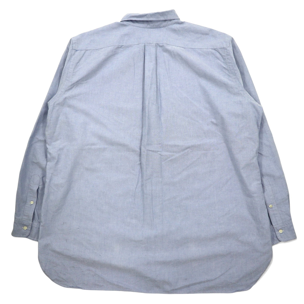 Ralph Lauren 90年代 オックスフォード ボタンダウンシャツ 2XLT ブルー コットン CLASSIC FIT スモールポニー 刺繍