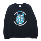 GILDAN Crew Neck Sweatshirt S Black Fleece Lined Animal Art Print Clarence Lobo Elementary