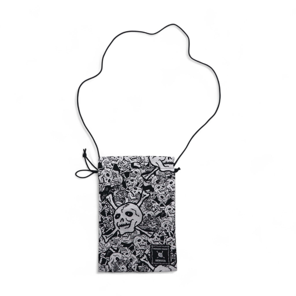 Tadanori Yokoo x Buena Vista "Zatsuto Dokuro" Pouch/Sacoche Shoulder Bag, White, All-Over Print, Made in Japan