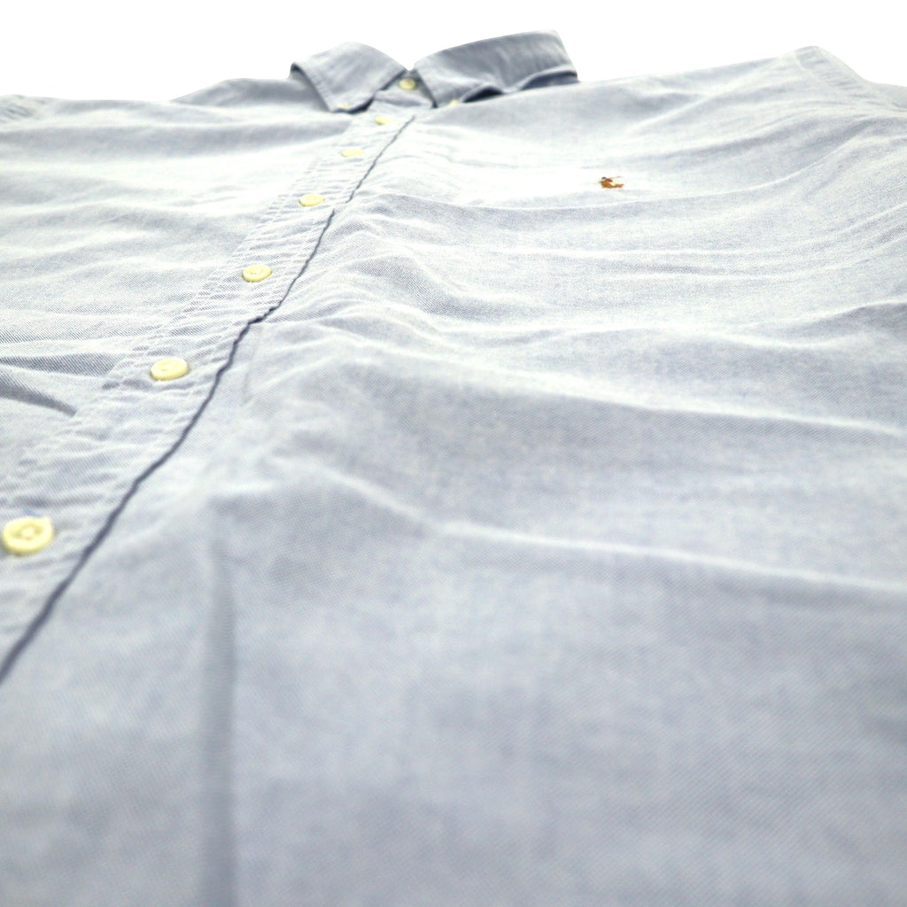 Ralph Lauren 90年代 オックスフォード ボタンダウンシャツ 2XLT ブルー コットン CLASSIC FIT スモールポニー 刺繍
