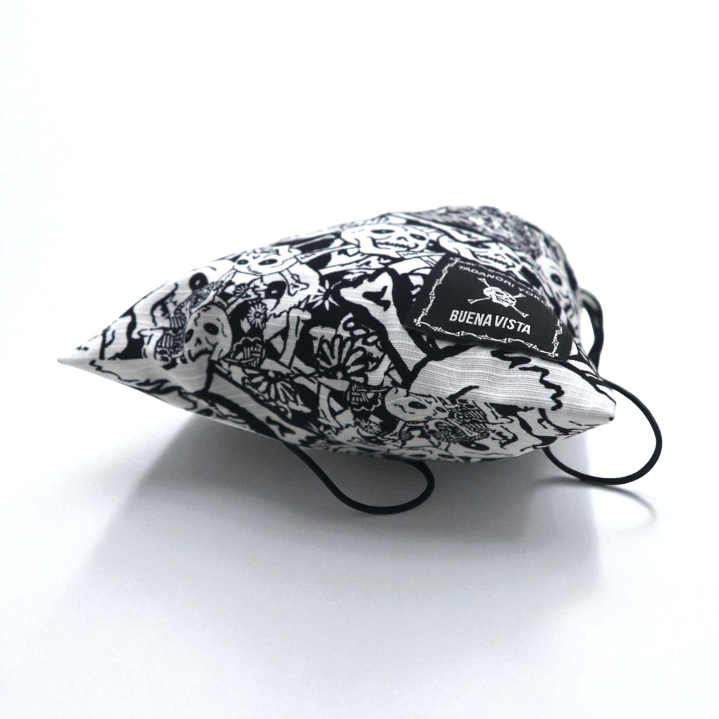 Tadanori Yokoo x Buena Vista "Zatsuto Dokuro" Pouch/Sacoche Shoulder Bag, White, All-Over Print, Made in Japan
