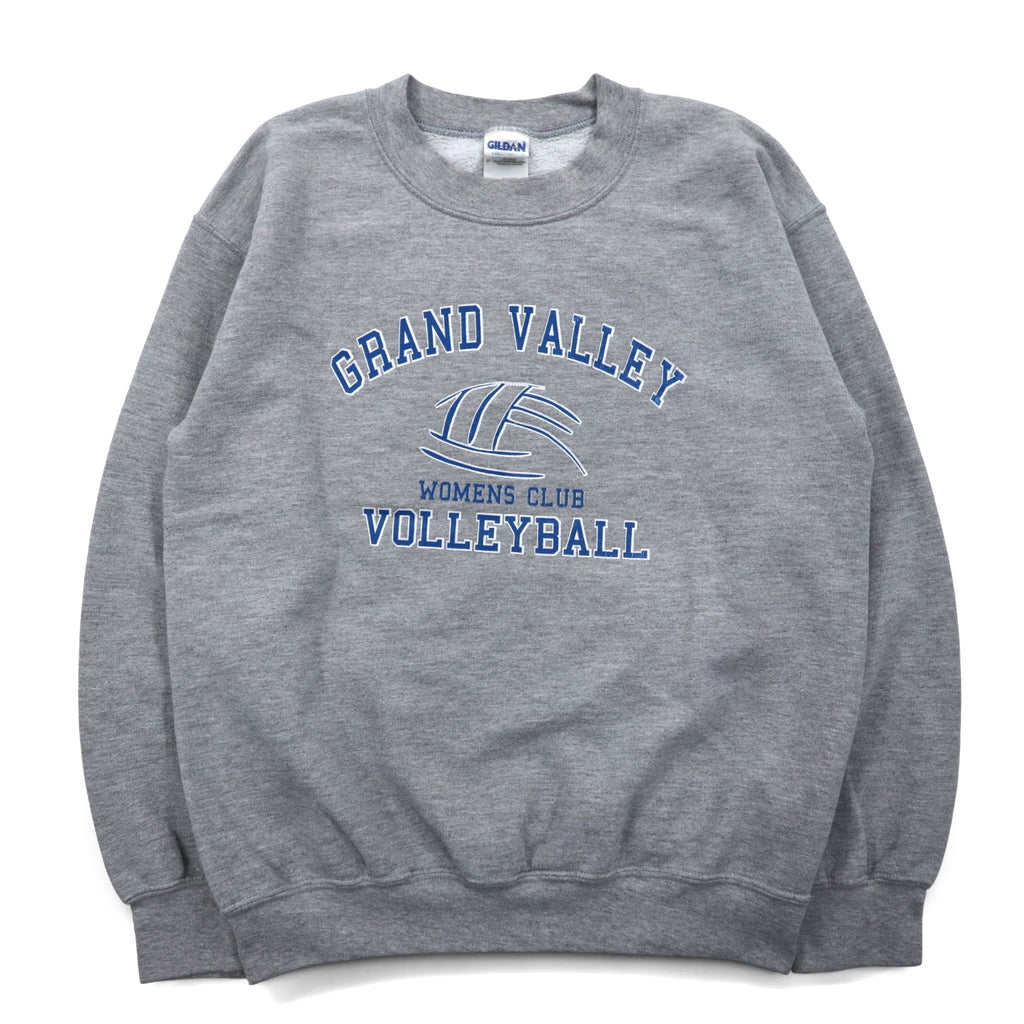 GILDAN Crew Neck Sweatshirt S Grey Fleece Lined GRAND VALLEY VOLLEY BALL