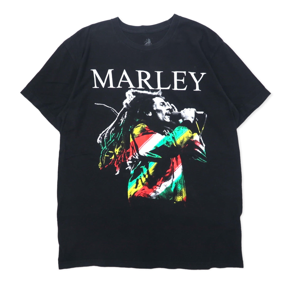 日本然リトテ-古着オンライン-ZION ROOTSWEAR ボブマーリー バンド Tシャツ L ブラック コットン メキシコ製-ZION ROOTSWEAR Bob Marley Band T-Shirt L Black Cotton Mexico Made