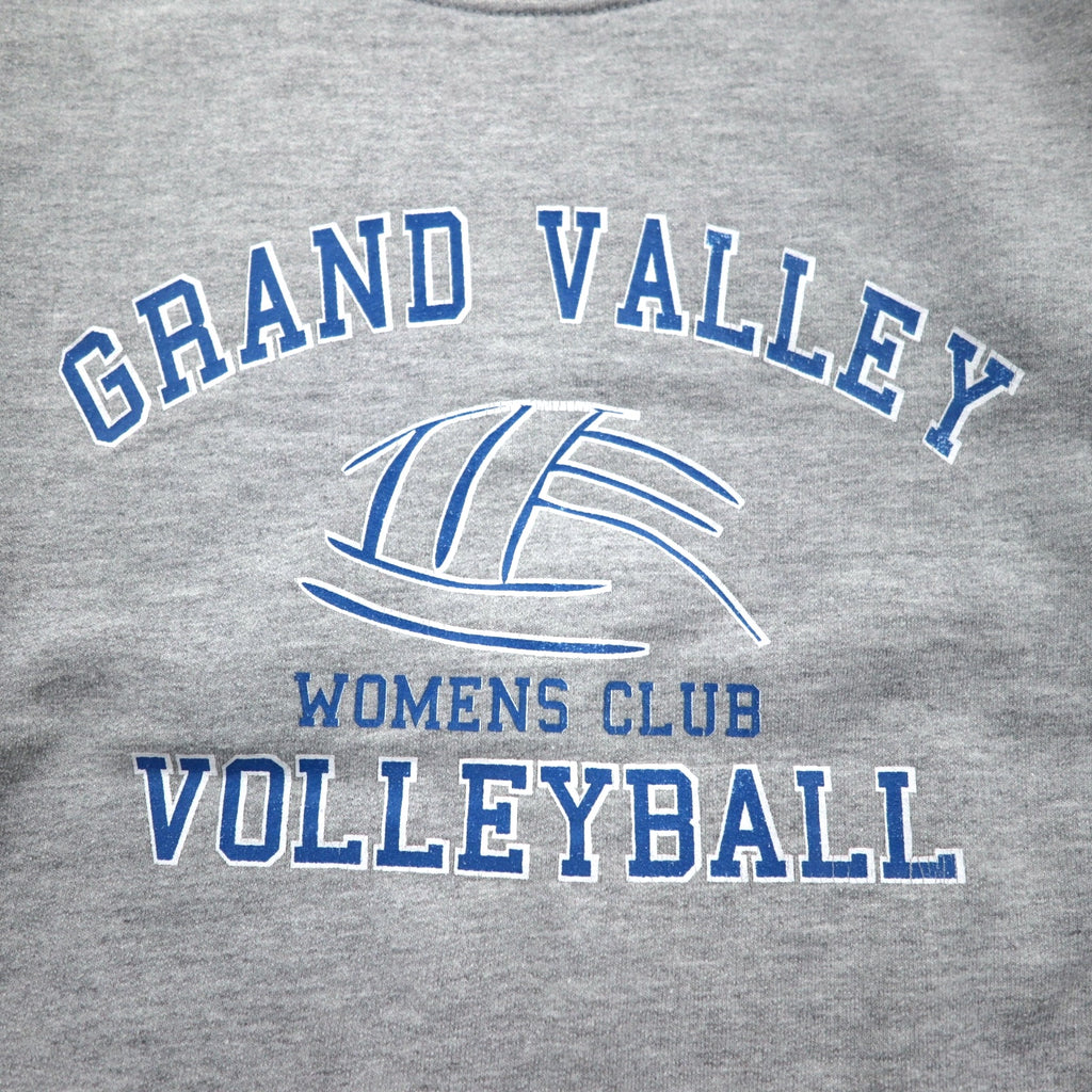 GILDAN Crew Neck Sweatshirt S Grey Fleece Lined GRAND VALLEY VOLLEY BALL